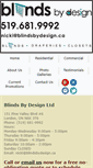 Mobile Screenshot of blindsbydesign.ca