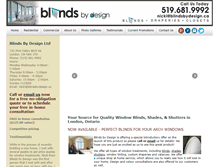 Tablet Screenshot of blindsbydesign.ca